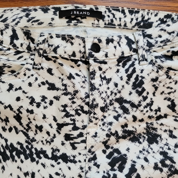 J Brand Super Skinny black white labyrinth print - Picture 4 of 5